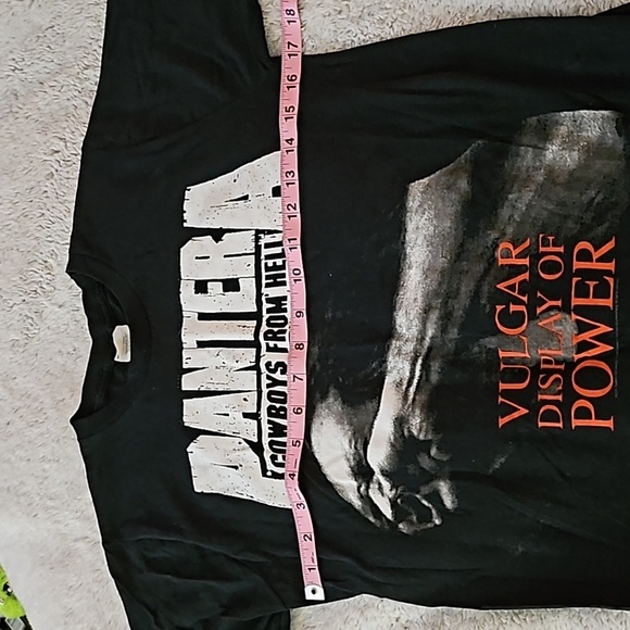 Pantera SM Vulgar Display of Power Album Cover Black Graphic T-shirt - Picture 2 of 6